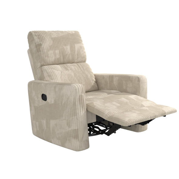 Lukas Swivel Recliner Chair - Cream - 1-Seater