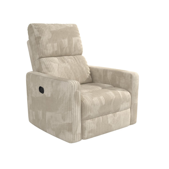 Lukas Swivel Recliner Chair - Cream - 1-Seater