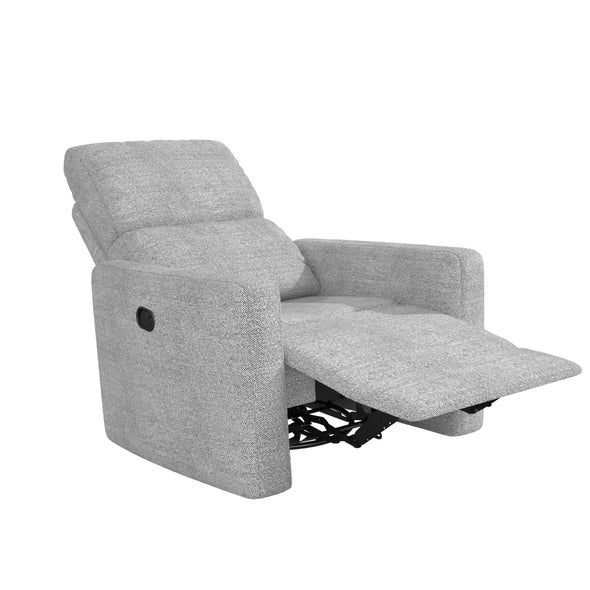 Lukas Swivel Recliner Chair - Light Gray - 1-Seater