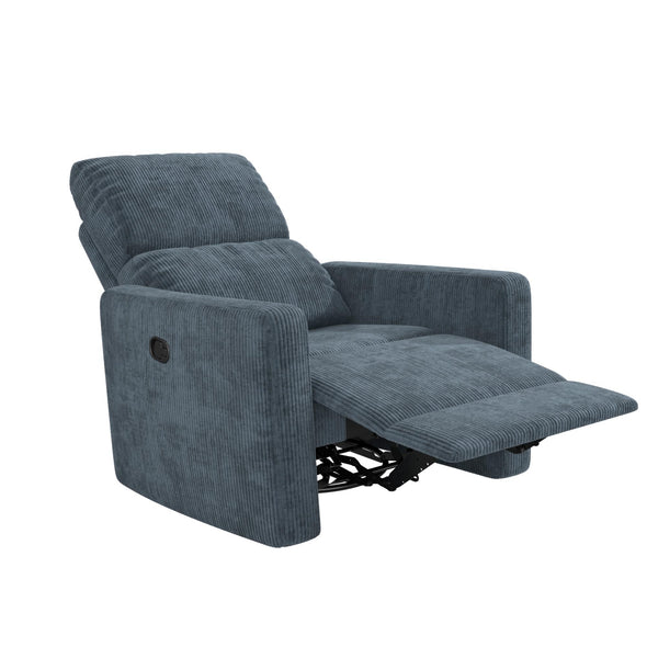 Lukas Swivel Recliner Chair - Blue - 1-Seater