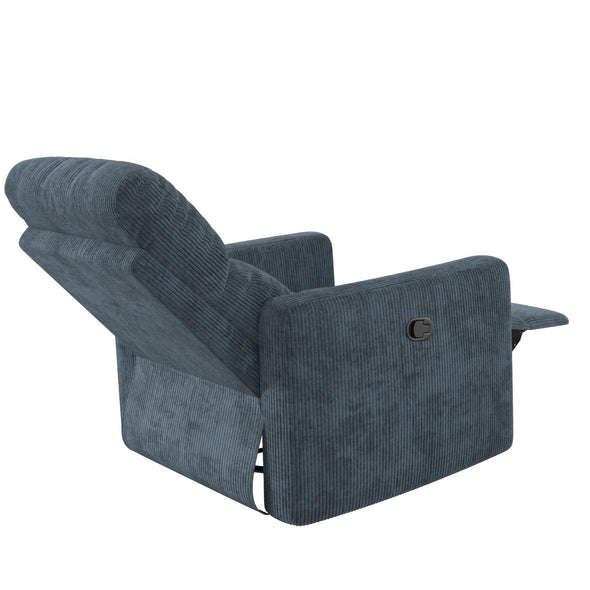 Lukas Swivel Recliner Chair - Blue - 1-Seater