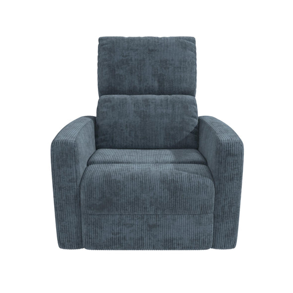 Lukas Swivel Recliner Chair - Blue - 1-Seater