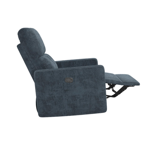 Lukas Swivel Recliner Chair - Blue - 1-Seater