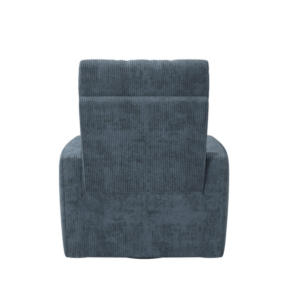 Lukas Swivel Recliner Chair - Blue - 1-Seater