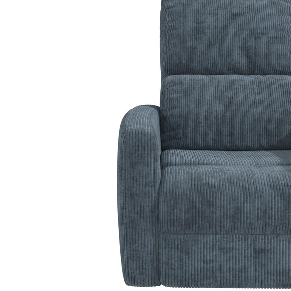 Lukas Swivel Recliner Chair - Blue - 1-Seater