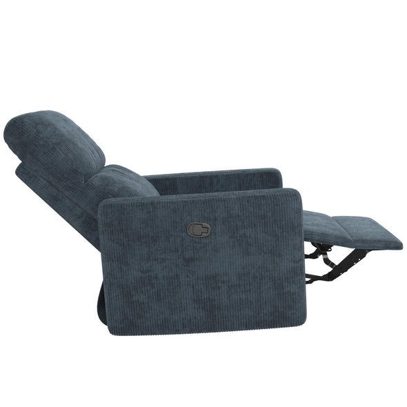 Lukas Swivel Recliner Chair - Blue - 1-Seater