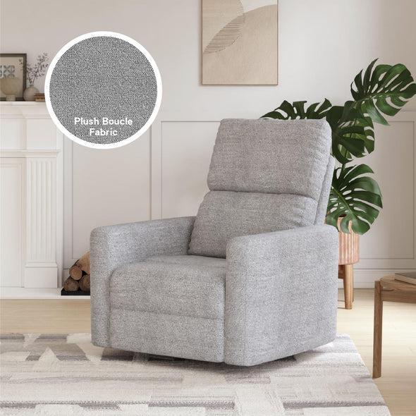 Lukas Swivel Recliner Chair - Light Gray - 1-Seater