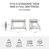 Dusty Metal Bunk Bed - Sage Green - Twin-Over-Full