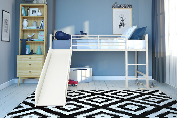 Laurie Junior Loft Bed - White - Twin