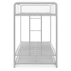 Isaiah Metal Bunk Bed with Trundle - White - Twin-Over-Twin