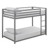 Miles Metal Bunk Bed - Silver - Twin-Over-Twin