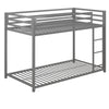 Miles Metal Bunk Bed - Silver - Twin-Over-Twin