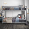 Miles Metal Bunk Bed - Silver - Twin-Over-Twin