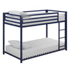 Miles Metal Bunk Bed - Blue - Twin-Over-Twin