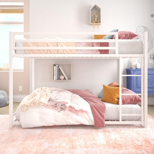 Miles Metal Bunk Bed - White - Full-Over-Full