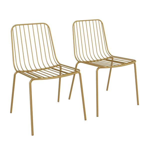 Caden Wire Dining Chair - Gold - N/A