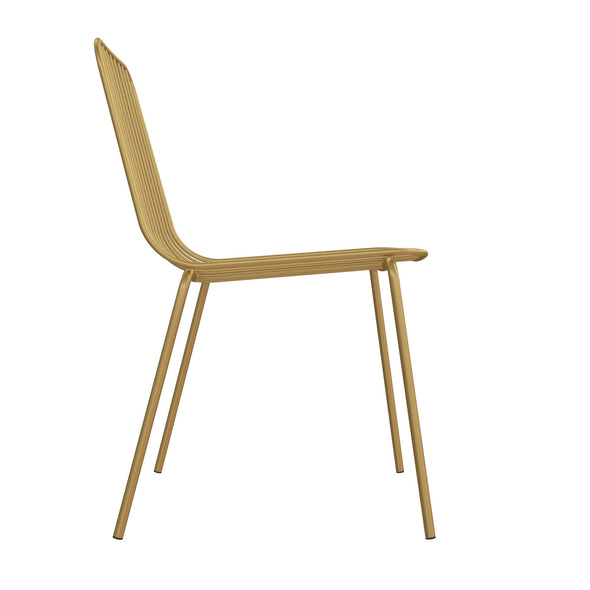 Caden Wire Dining Chair - Gold - N/A