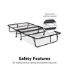 Folding Metal Guest Bed with 5" Mattress - Black - Twin